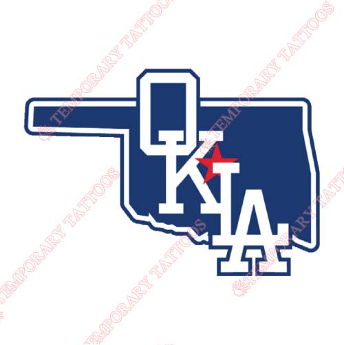 Oklahoma City Dodgers Customize Temporary Tattoos Stickers NO.8201
